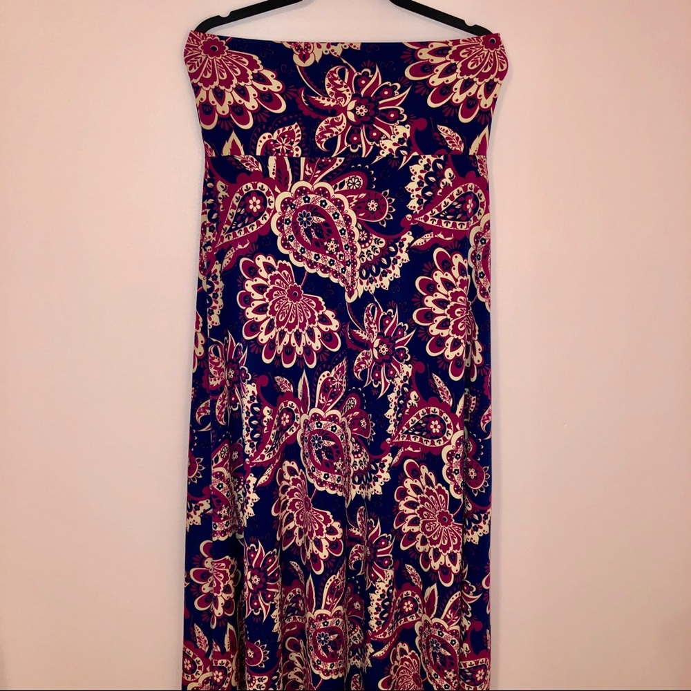 LuLaRoe Floral and Paisley Maxi Skirt